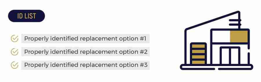 1031 exchange replacement option list